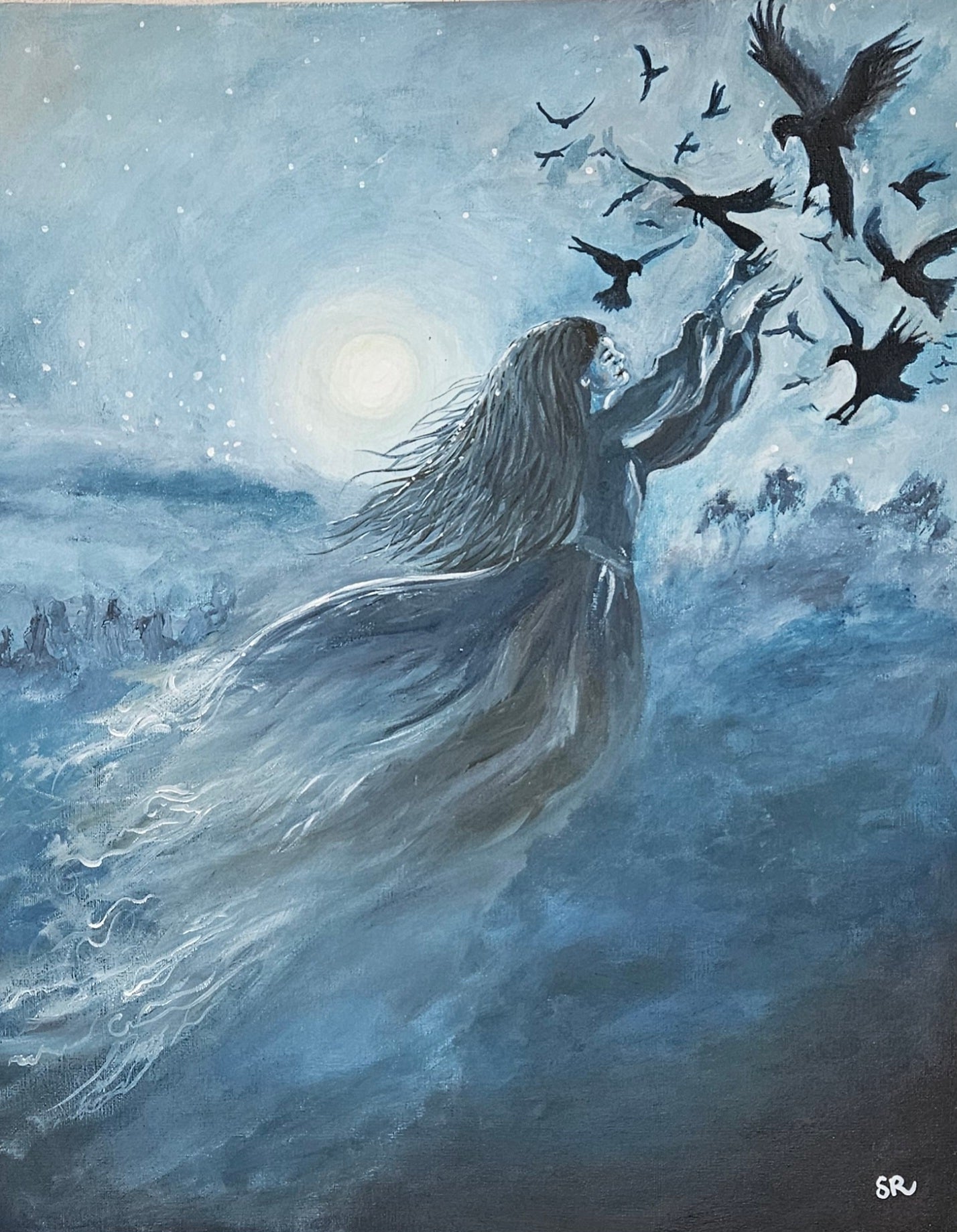 'Branwen's Lament', Original Acrylic on Canvas