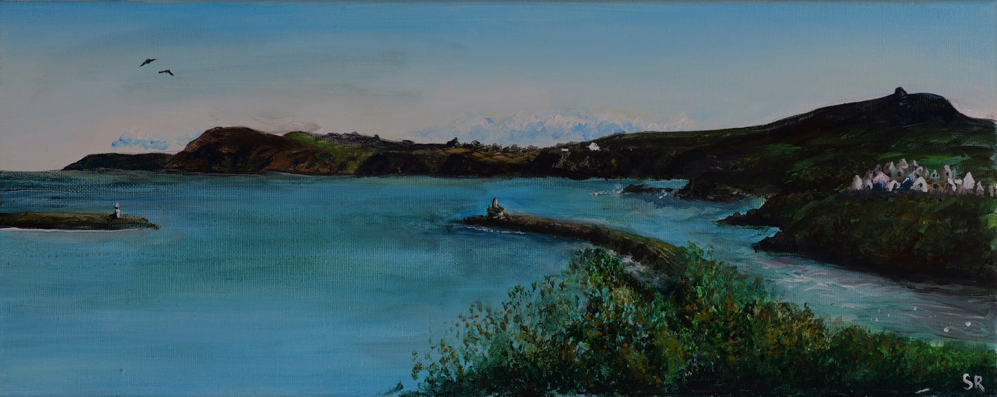 'Goodwick and Fishguard', Acrylic painting on medium canvas