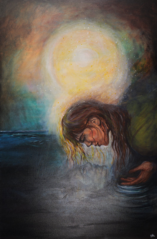 'Dance in the Shadows', Original Acrylic painting on large canvas