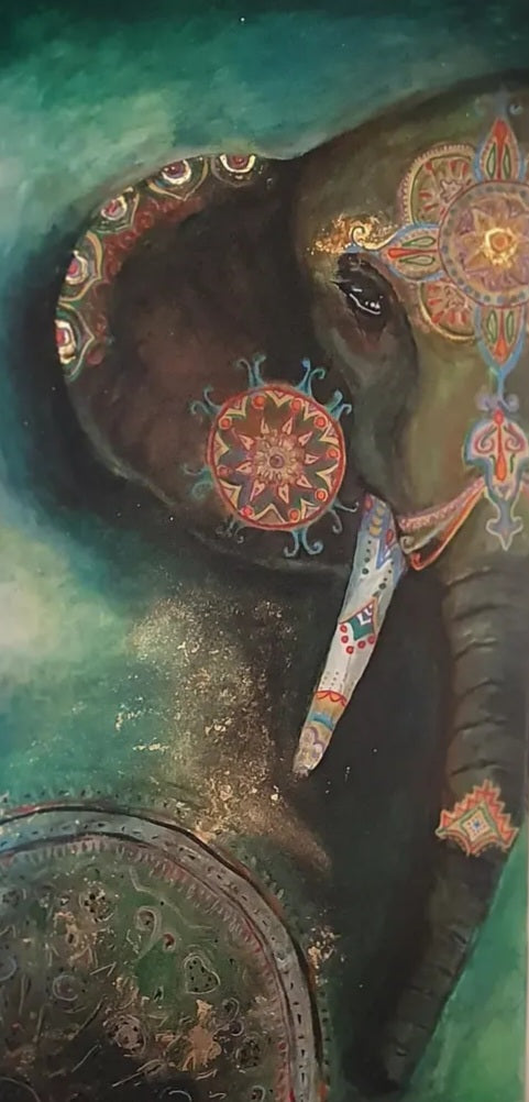 'Strength in Stillness', Original Acrylic Painting on Large Canvas