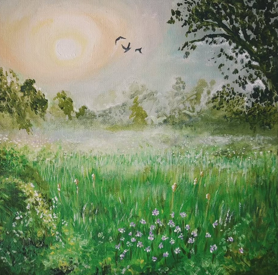 'Take Flight', Original Acrylic Painting on Medium Canvas