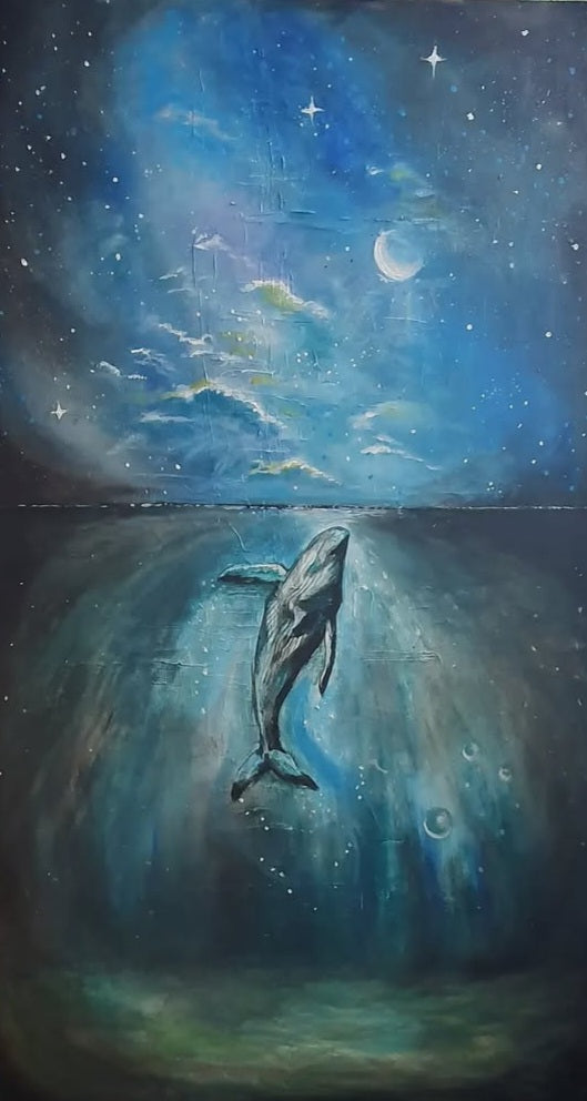 'As Above, So Below', Original Acrylic Painting on Large Canvas